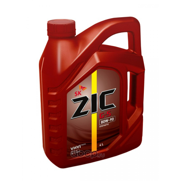 Масло ZIC трансмиссионное 80W90 G-5 GL-5 4л. (полусинтетика)