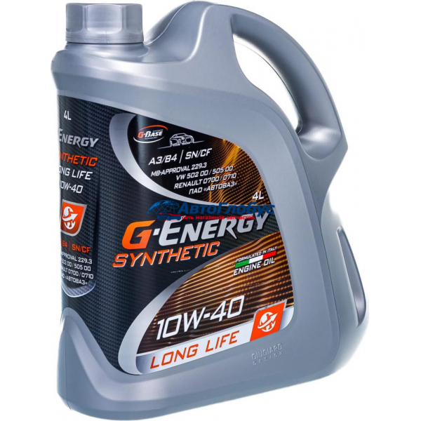 Масло G-Energy моторное 10W40 Synthetic Long Life 4л (синтетика)