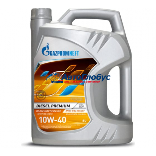 Масло Gazpromneft моторное 10W40  Diesel Premium 5 л. (полусинтетика)
