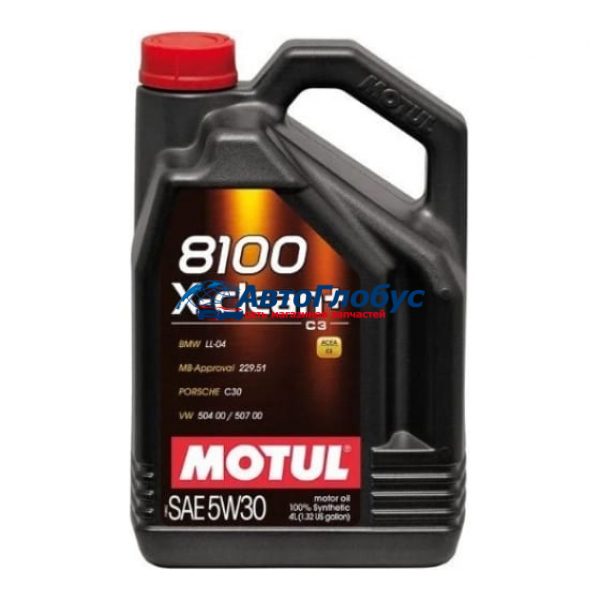 Масло Motul моторное 5W30 8100 X-clean +  4л. (синтетика)