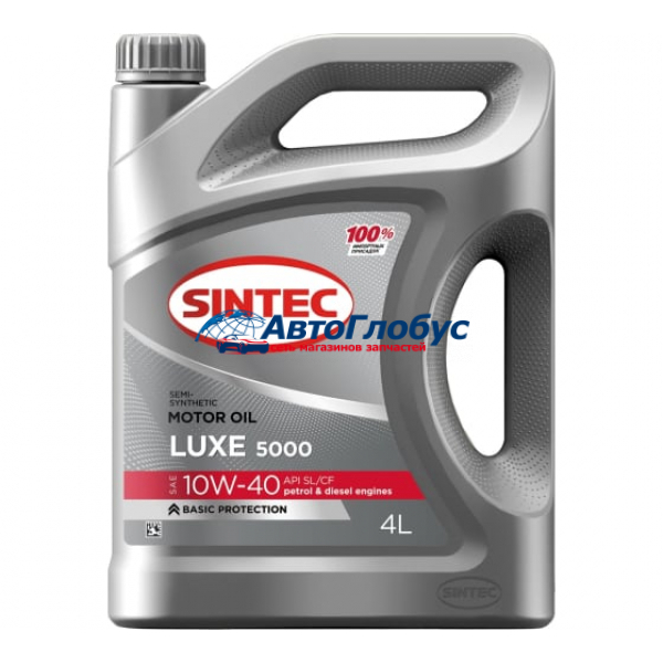 Масло SINTEC моторное 10W40 Люкс 4л. (полусинтетика)
