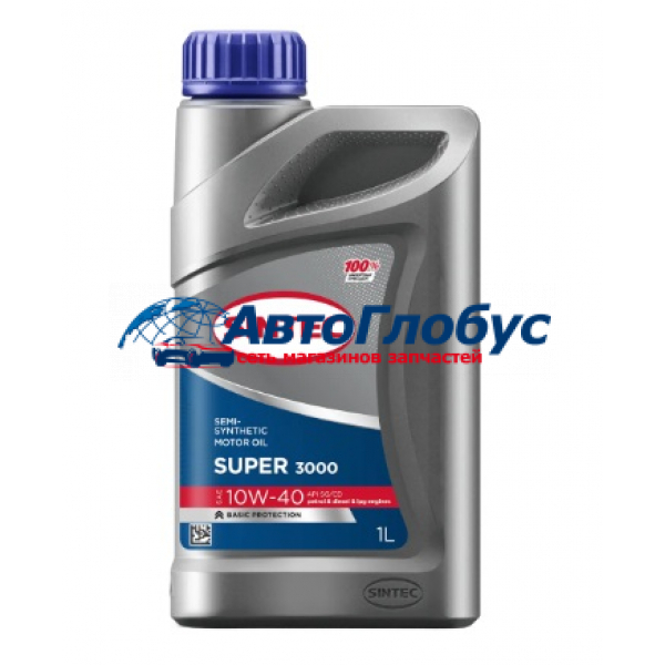 Масло SINTEC моторное 10W40 Супер 1л. (полусинтетика)