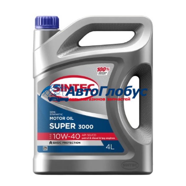 Масло SINTEC моторное 10W40 Супер 4л. (полусинтетика)