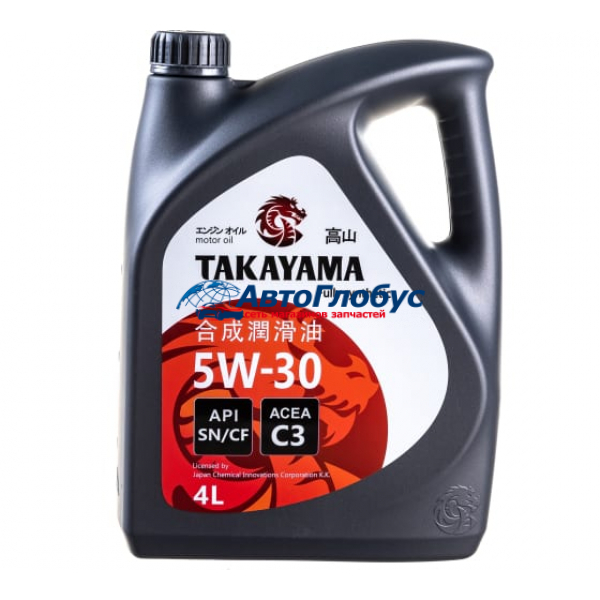 Масло TAKAYAMA моторное 5W30 C3 4л. (синтетика) (пластик)