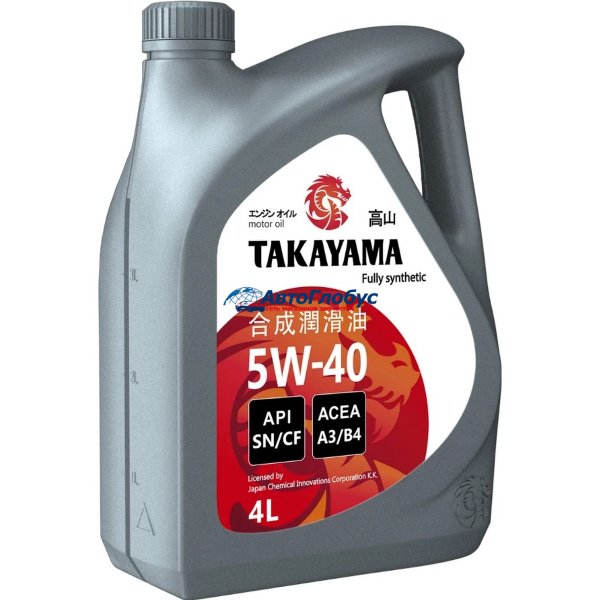 Масло TAKAYAMA моторное 5W40 4л. (синтетика) (пластик)