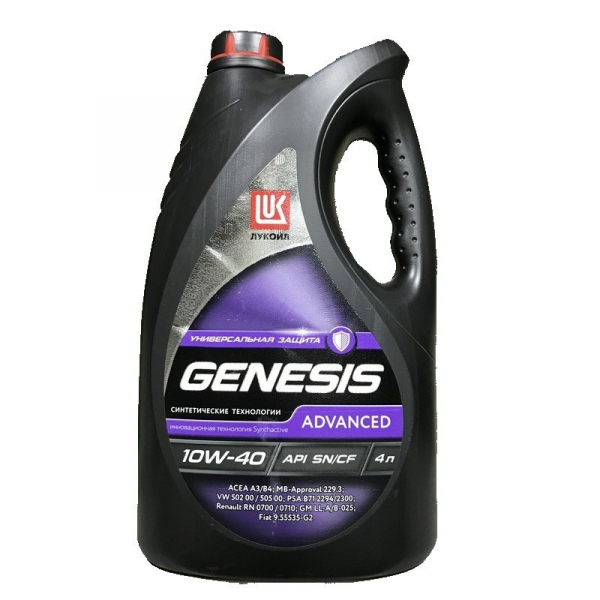 Масло ЛУКОЙЛ моторное 10W40 Genesis 4л. (полусинтетика)