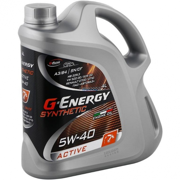 Масло G-Energy моторное 5W40 SyntheticActive 4л (синтетика)