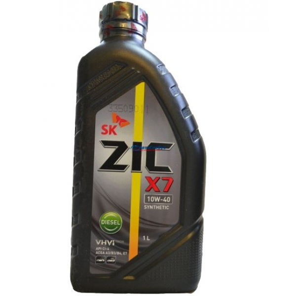 Масло ZIC моторное 10W40 X7 дизельное 1л. (синтетика) (старый 5000)