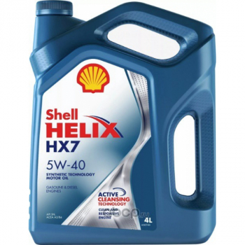 Масло Shell моторное 5W40 Helix HX7 Plus 4л. (полусинтетика)