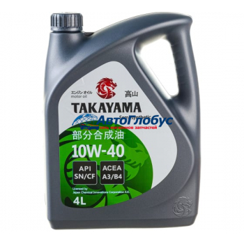 Масло TAKAYAMA моторное 10W40 4л. (полусинтетика) (пластик)