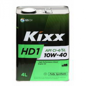 Масло KIXX моторное 10W40 HD1 Diesel CI-4/SL 4 л. (синтетика)
