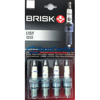 Свеча Brisk L15Y ВАЗ-2101-10, 2121 карб. никель. электрод (4шт.)